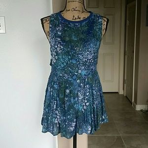 Urban outfitters blue floral Romper NEW